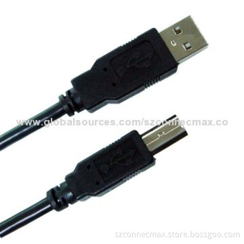AM to BM USB2.0 Printer Cable, Molded Shell Type Connector